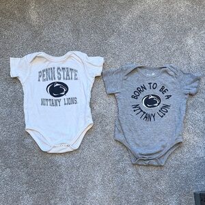 Penn State Nittany Lions Baby Onesie Set - White and Gray, 18M